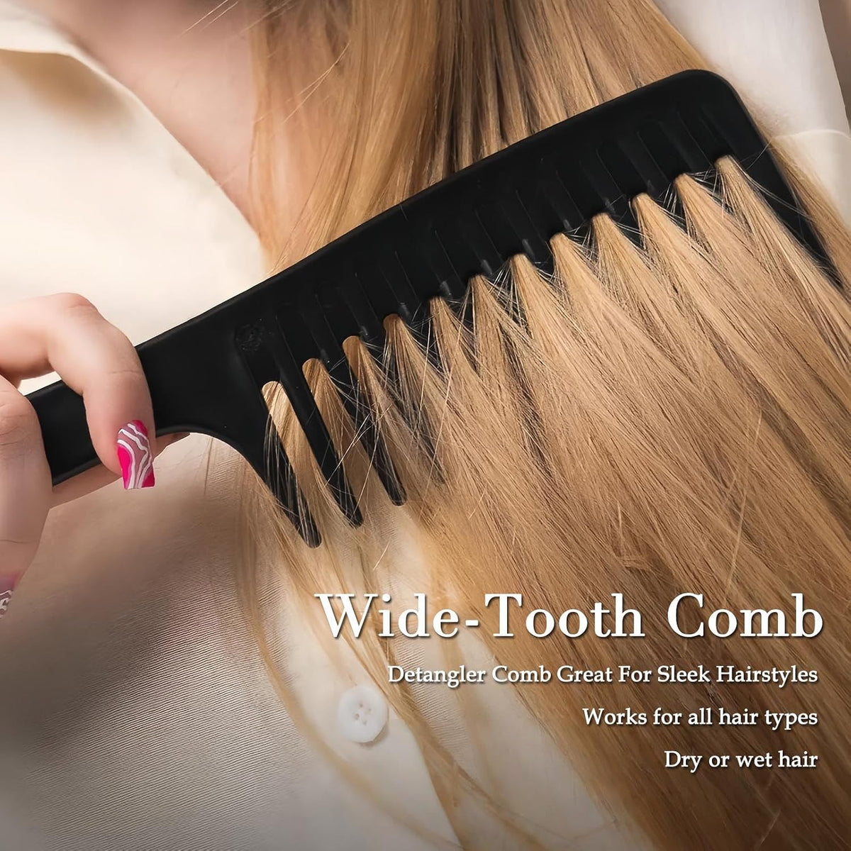 Boar Bristle Hair Brush Set for Fine & Straight Hair - Gentle Scalp Care