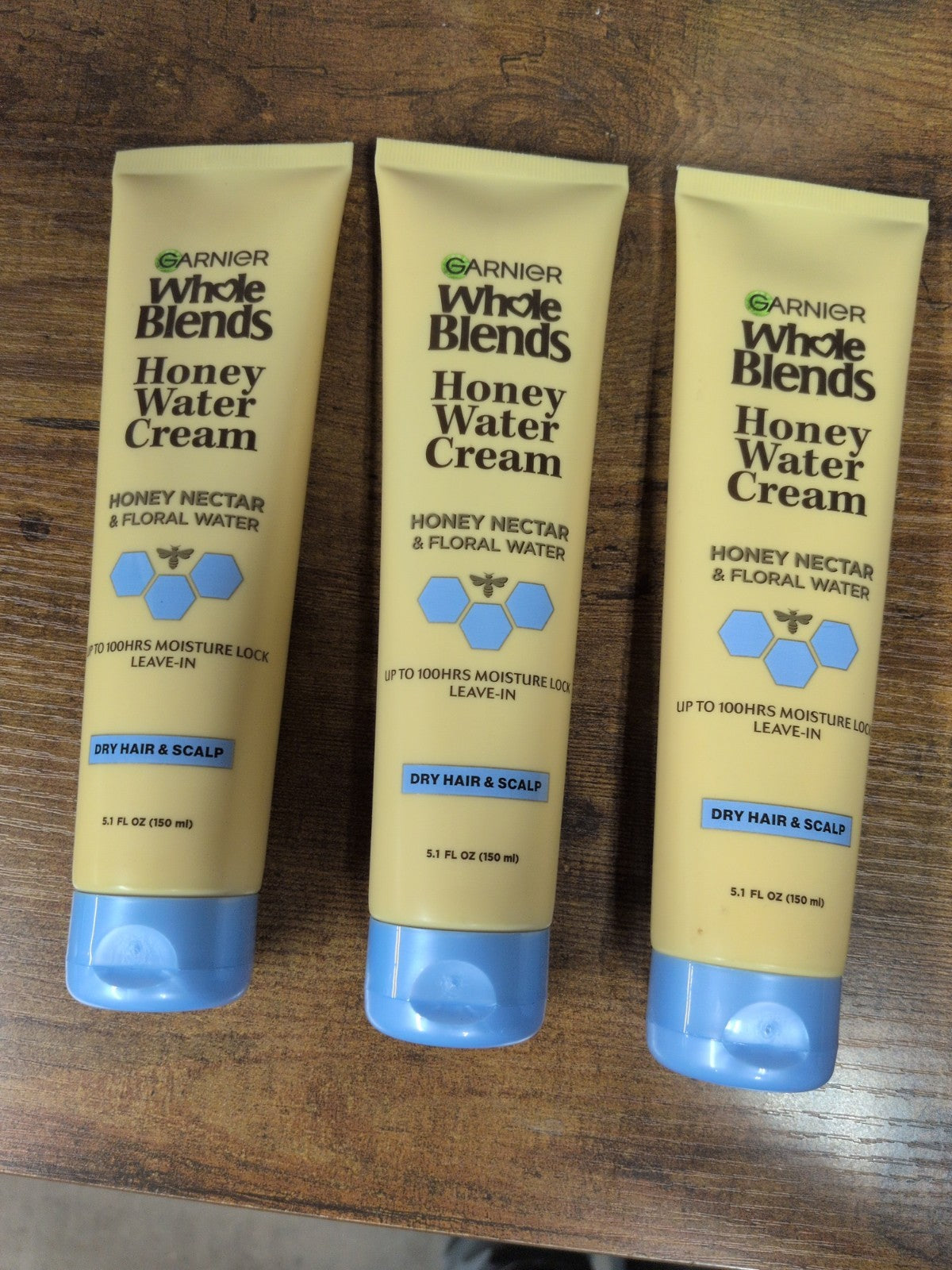 Garnier Whole Blends Honey Water Cream Leave-In Hair Treatment 3 Pack - Dry Scalp Care