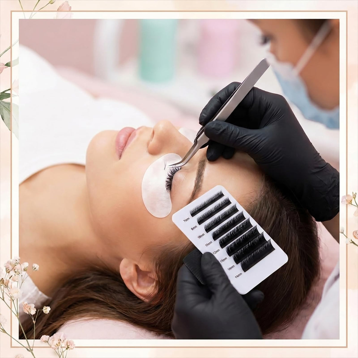 8pcs Lash Tray Hand Plate with Adjustable Wrist Strap for Eyelash Extension