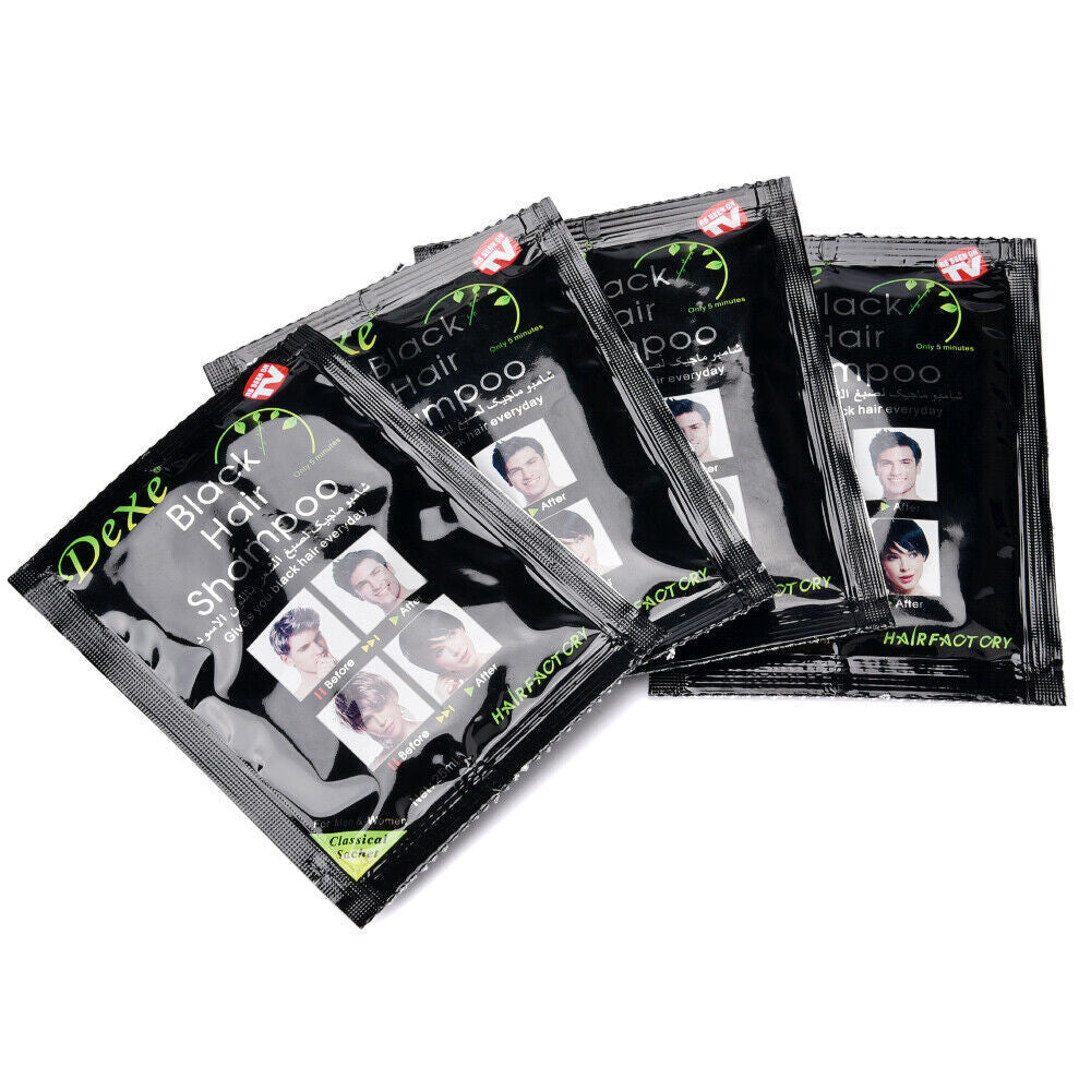 Black Hair Dye Shampoo for Gray Hair – 30 Pack