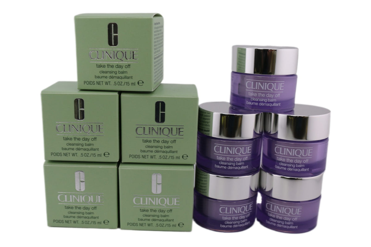 Set of 5 Clinique Take the Day Off Cleansing Balm Minis 0.5 oz - Gentle Makeup Remover