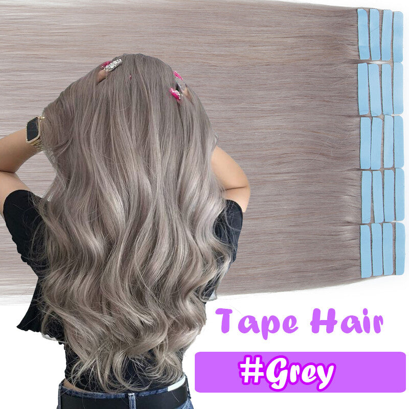 Remy Human Hair Extensions Skin Weft Full Head - Thick Tape-In Hairpieces