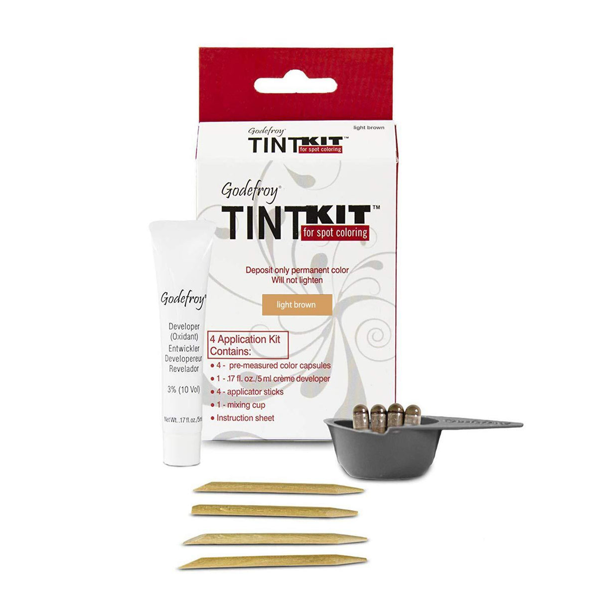 Hair Color Spot Tint Kit - Multiple Shades for Gray Covering & Facial Hair