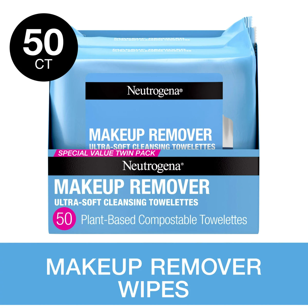 Makeup Remover Face Wipes - Ultra-Soft Pre-Moistened Cleansing Towelettes