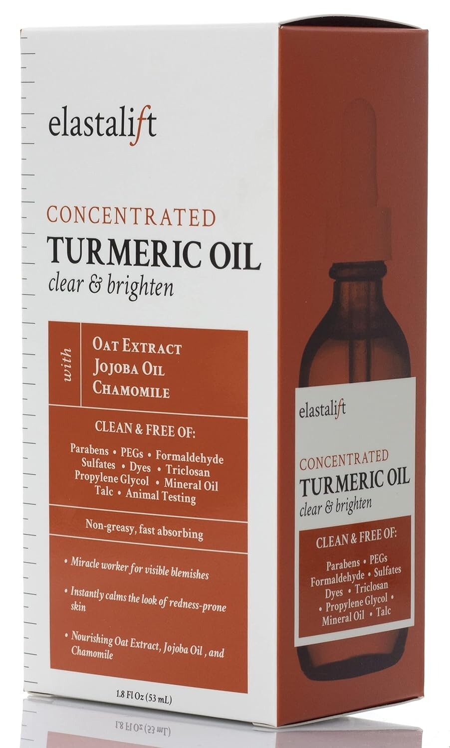 Turmeric Face Serum Oil for Brightening and Acne Blemish Treatment - 1.8 Fl Oz
