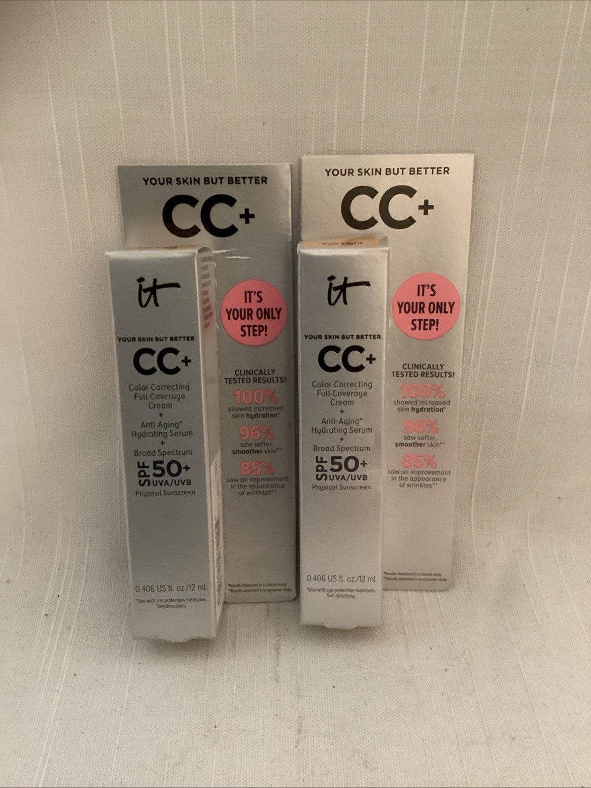 It Cosmetics Your Skin But Better CC+ Cream Fair Light 0.406oz - Pack of 2