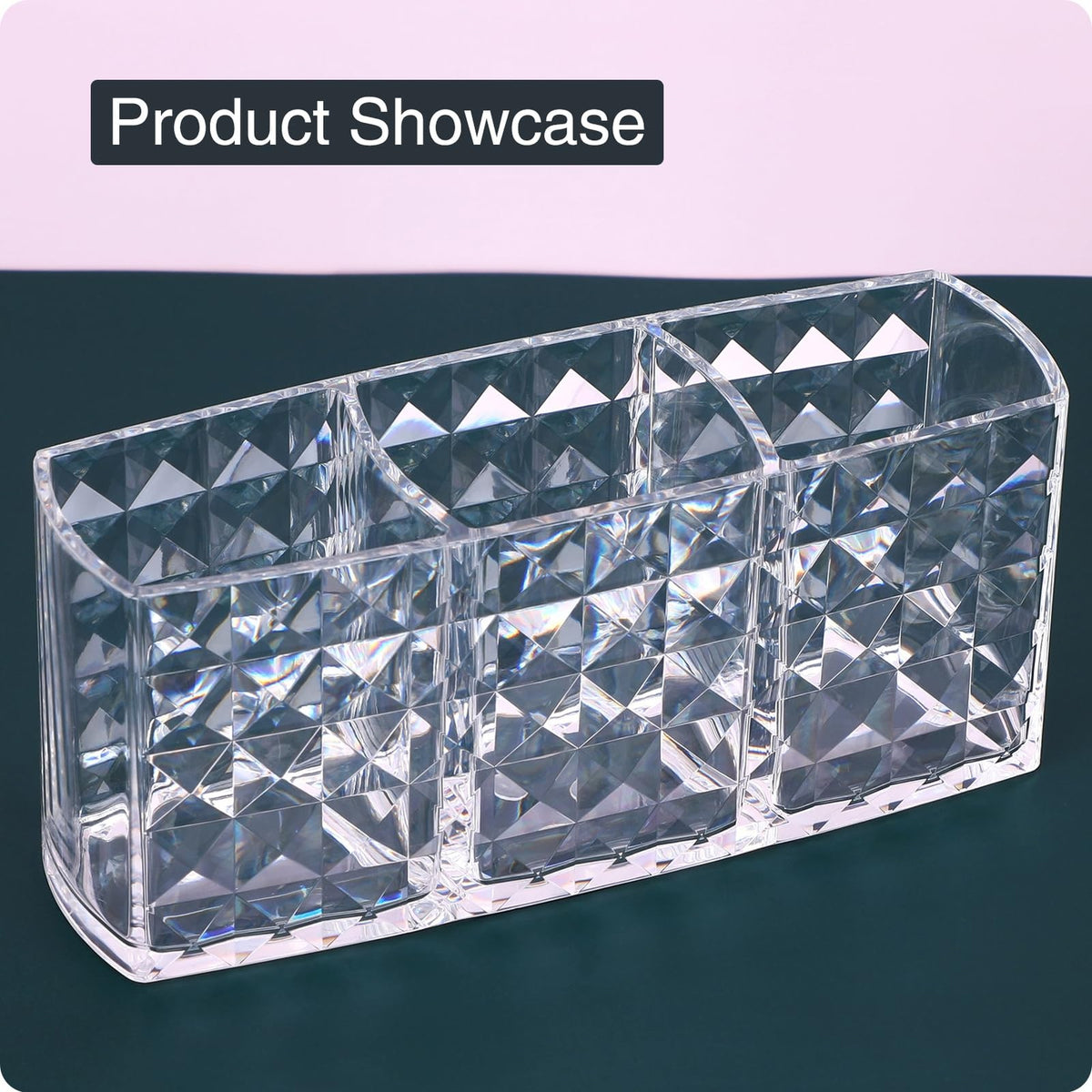 Acrylic Makeup Brush Holder Organizer for Vanity, Small Clear Storage