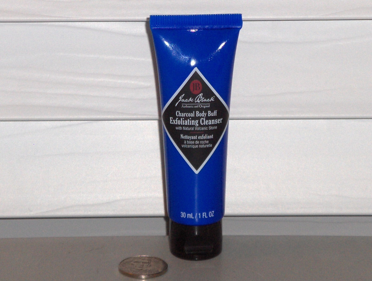 JACK BLACK Charcoal Body Buff Exfoliating Cleanser, Volcanic Stone, 1