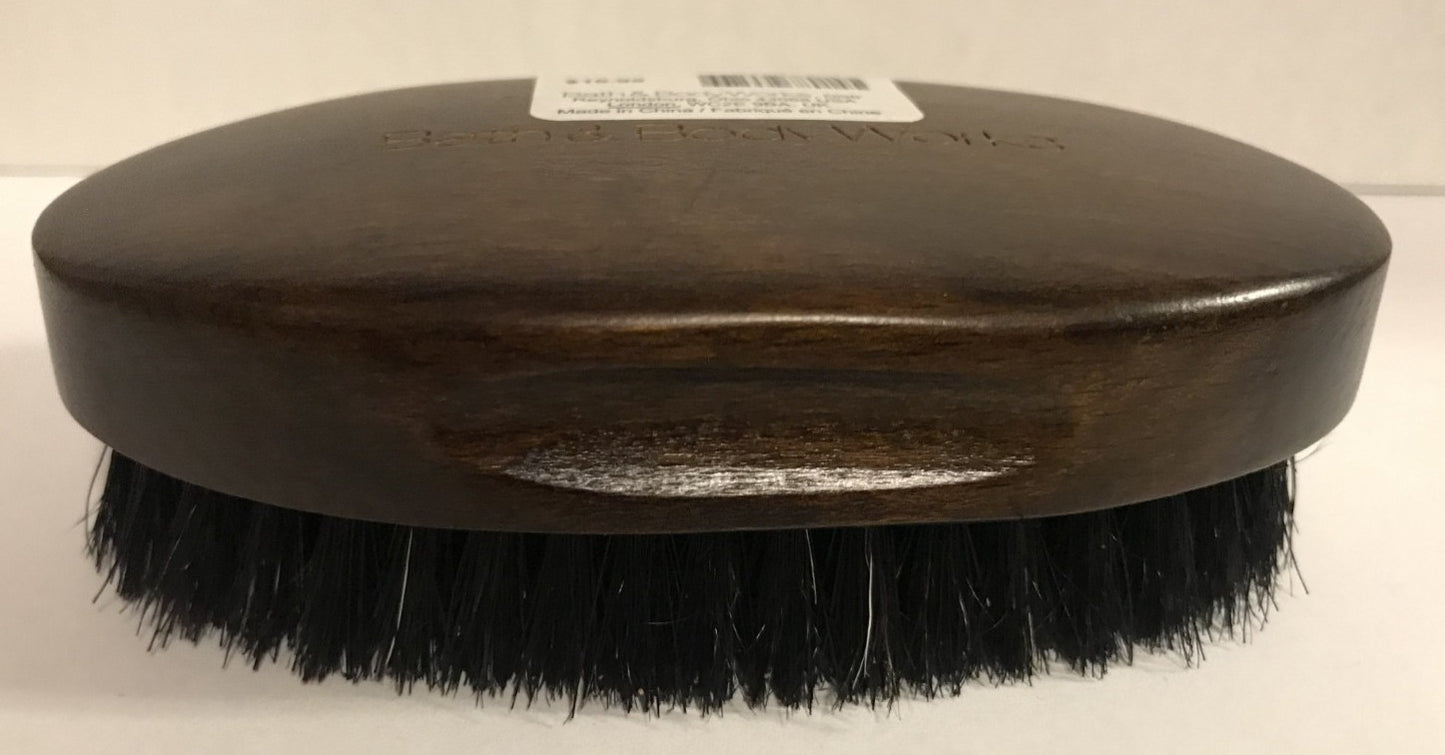 Men Beard Brush Wooden Handle Soft Bristle Facial Grooming Set - Bath & Body Works