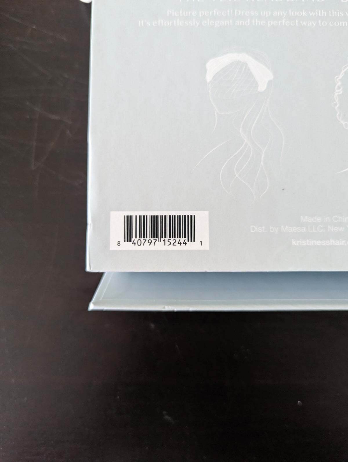 KRISTIN ESS The Veil Headband Bright White NIB