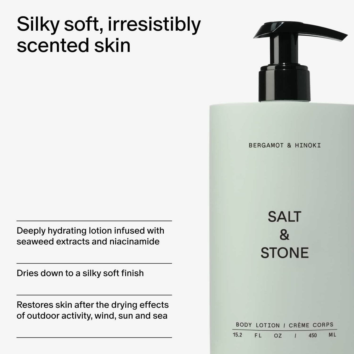 Bergamot and Hinoki Body Lotion - 15.2 oz Hydrating Moisturizer