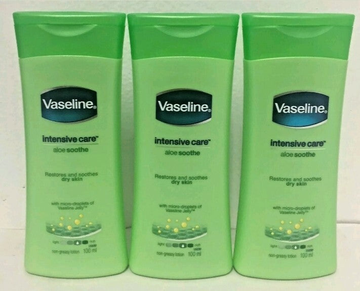 Vaseline Intensive Care Aloe Soothe Lotion 100ml - Pack of 3