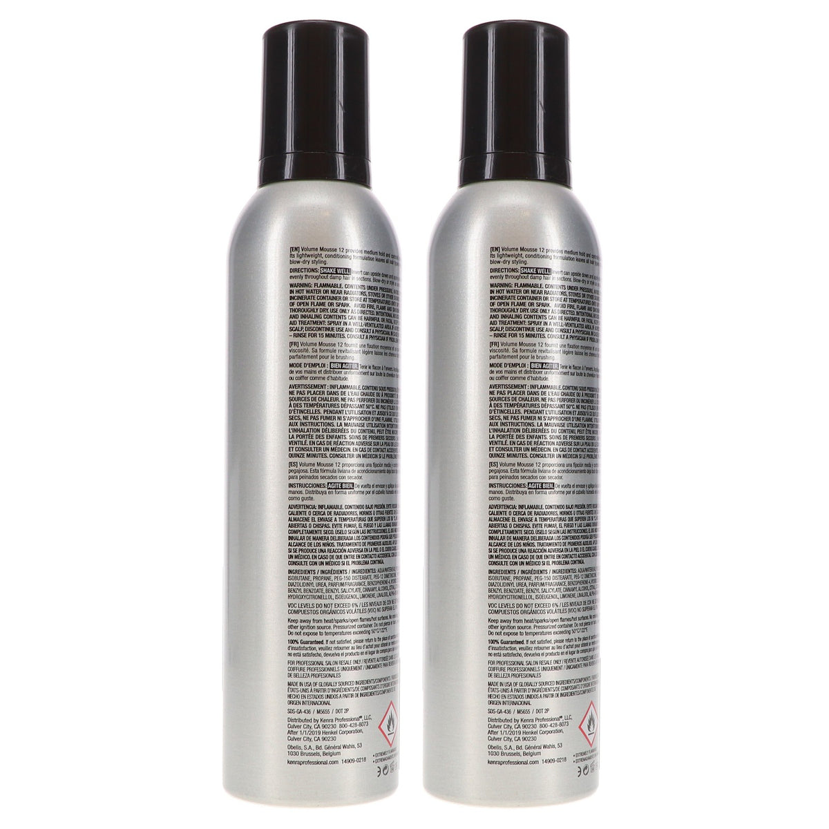 Kenra Medium Hold Volume Mousse #12 - 8 oz, 2 Pack for Natural Hair Styling