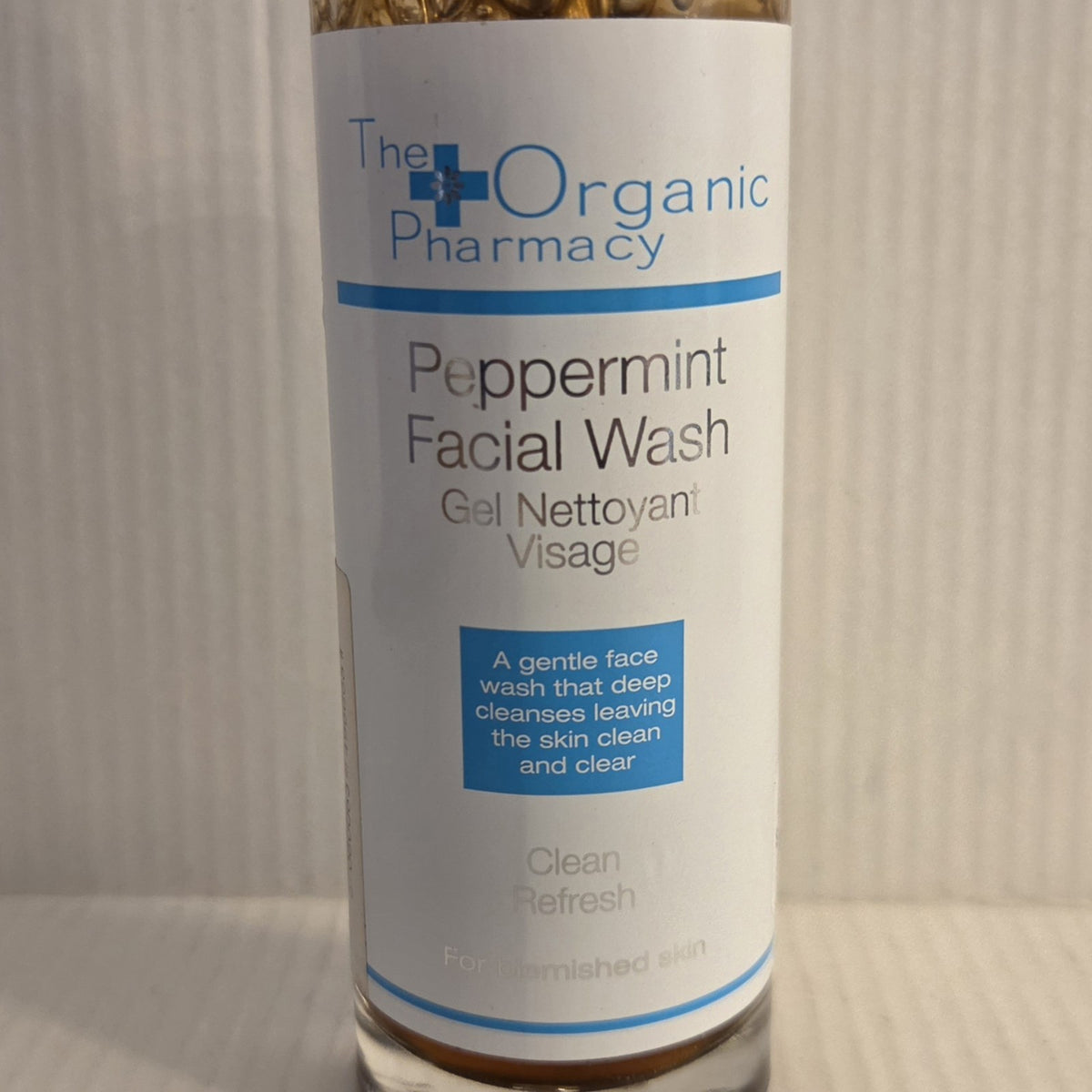 Peppermint Facial Wash for Blemished Skin - Organic, Gentle Cleansing 3.3 Fl Oz