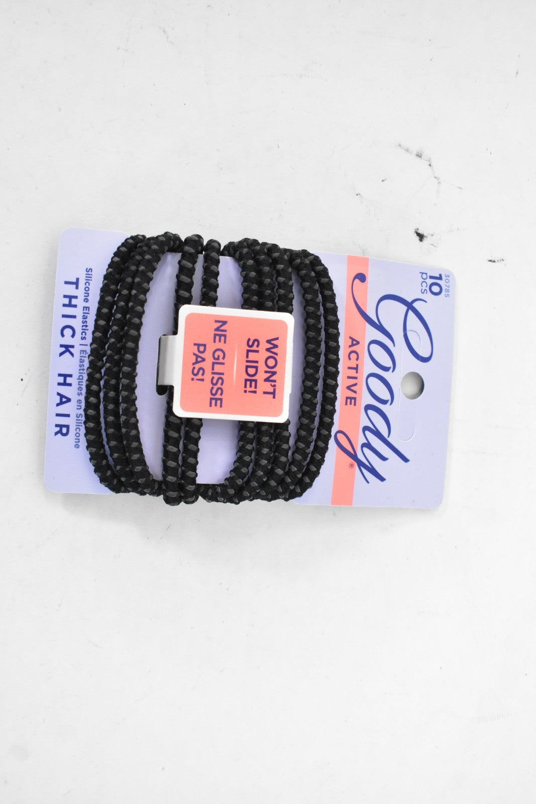 Goody Non Slip Womens Elastic Hair Ties Black 30 Total Slideproof
