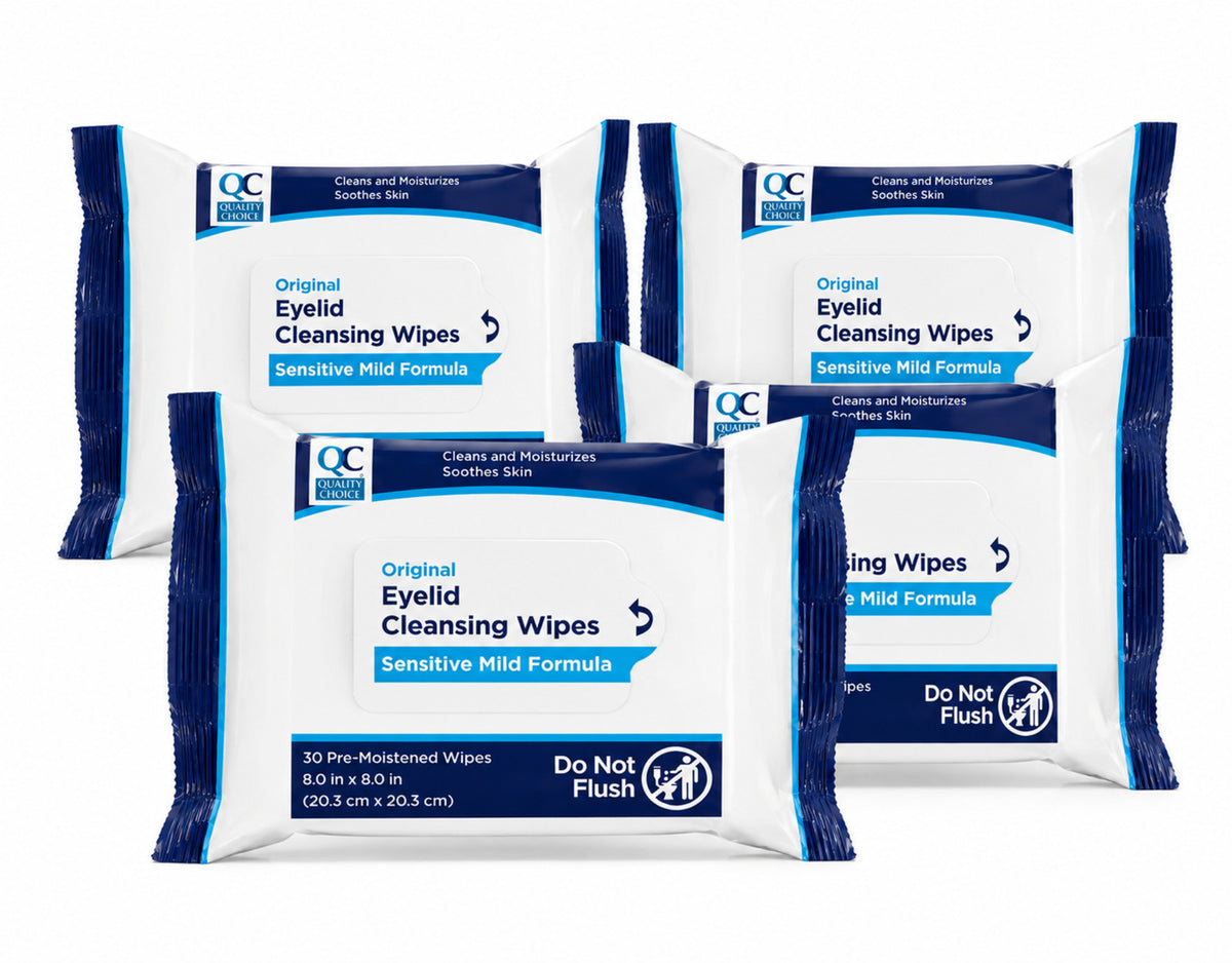 Eyelid Cleansing Wipes 30ct Fragrance-Free Pre-Moistened Eye Wipes – 4 Pack