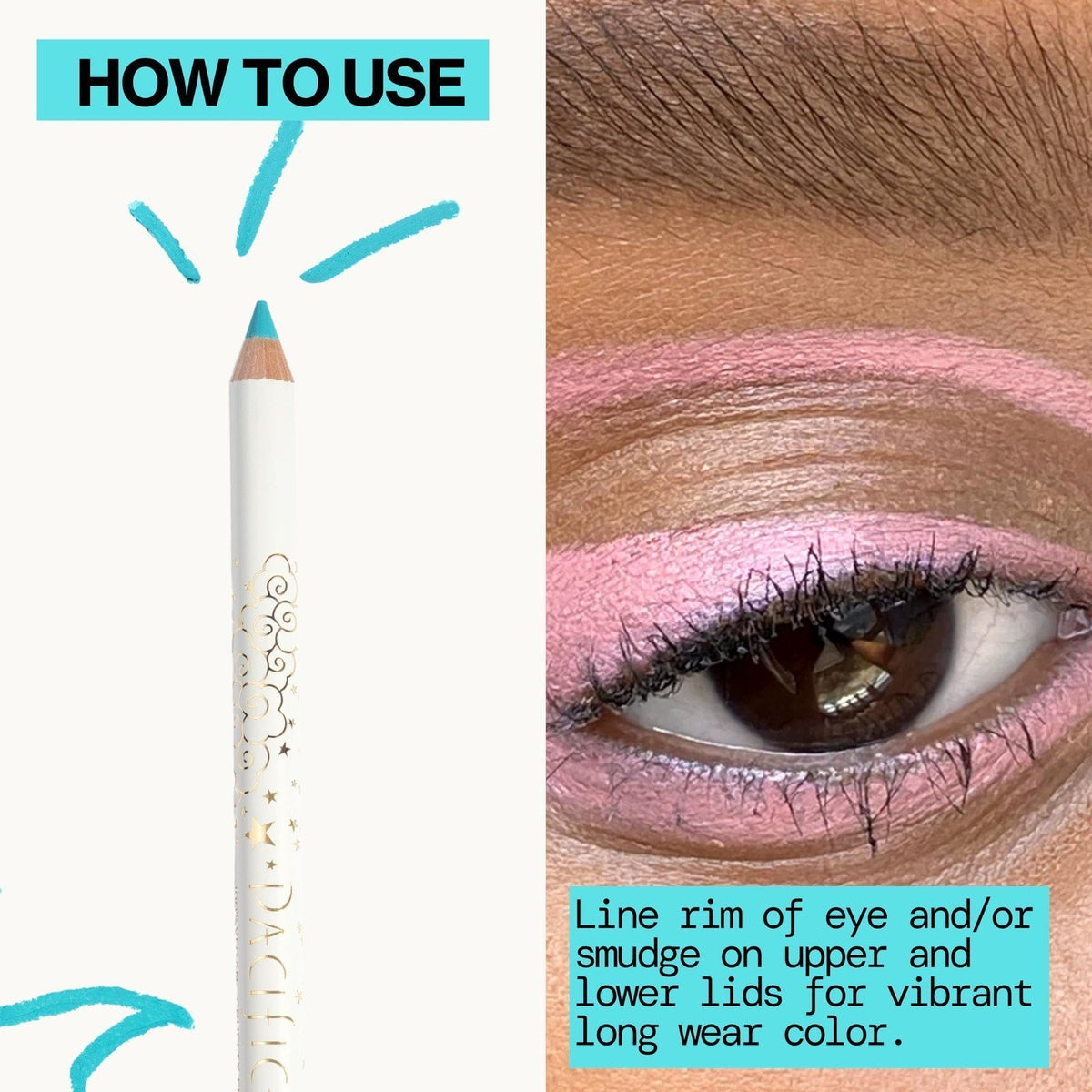 Waterproof Pastel Blue Eyeliner Pencil - Longwear, Smudge-Proof, Vegan