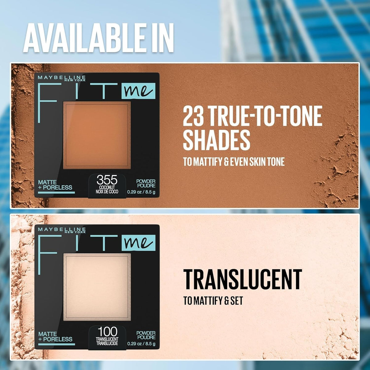 Mattifying Face Powder for Oily Skin, Buildable Coverage, Compact
