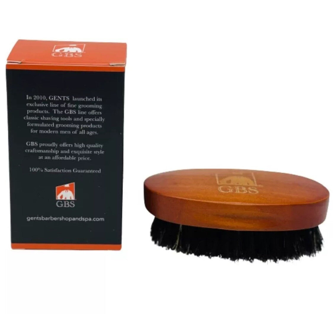 Men's Boar Bristle Beard Grooming Brush with Wooden Handle - Travel Gift