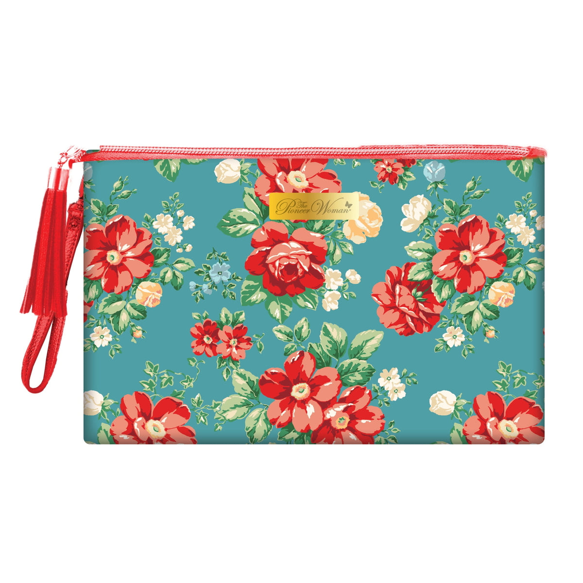 Deluxe Floral Cosmetic Bag with Wrist Strap - Travel & Gift Ready