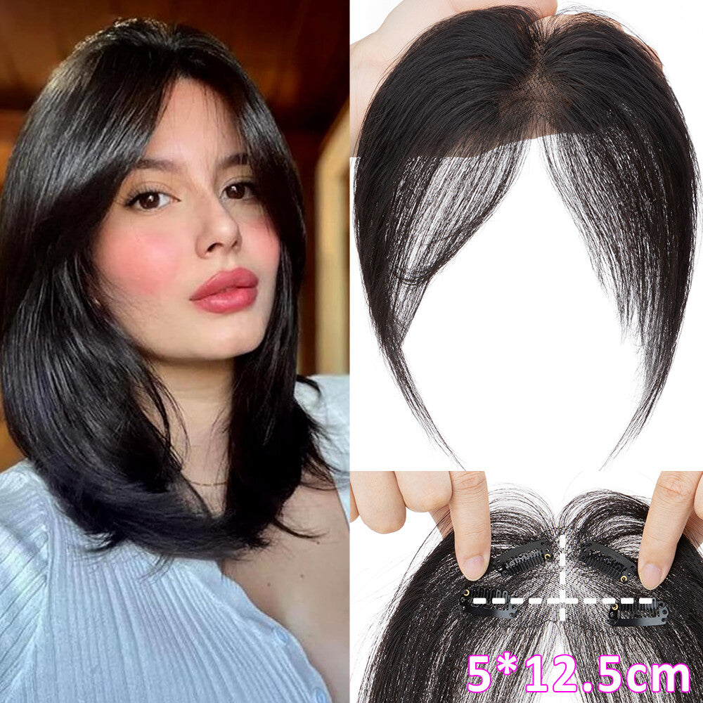 Human Hair Clip-In Bangs Topper with Remy Hair for Natural Look