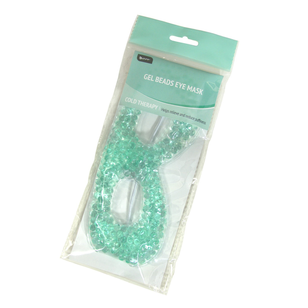 Seafoam Green Gel Beads Cold Therapy Eye Mask for Puffiness Relief