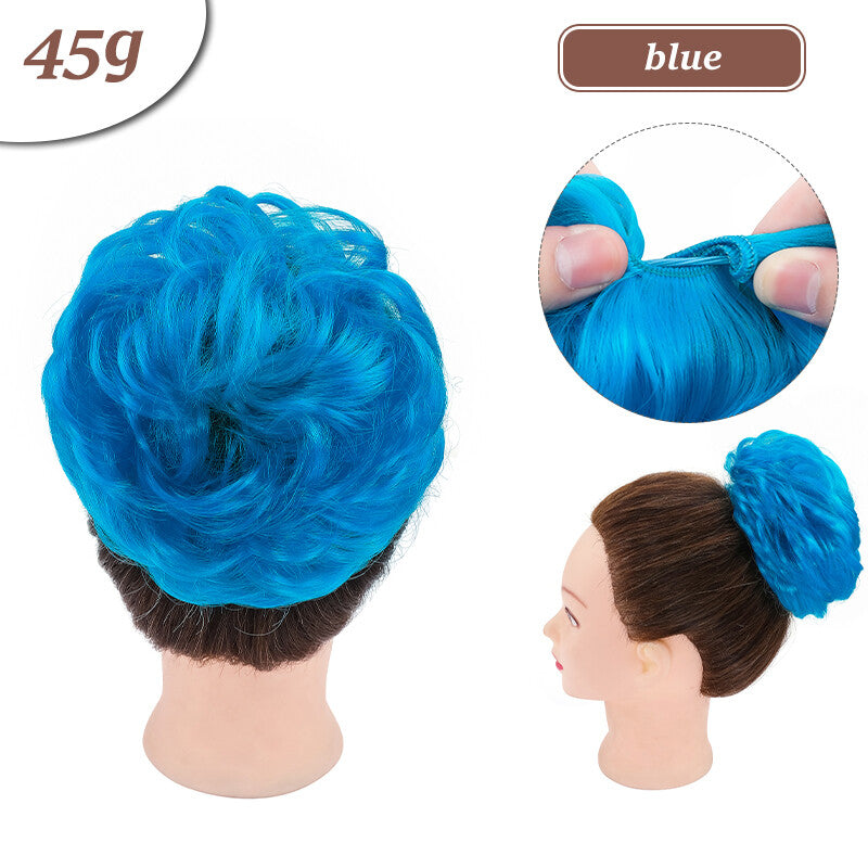Thick Curly Messy Bun Hair Piece - Synthetic Hair Extensions for Updo & Volume