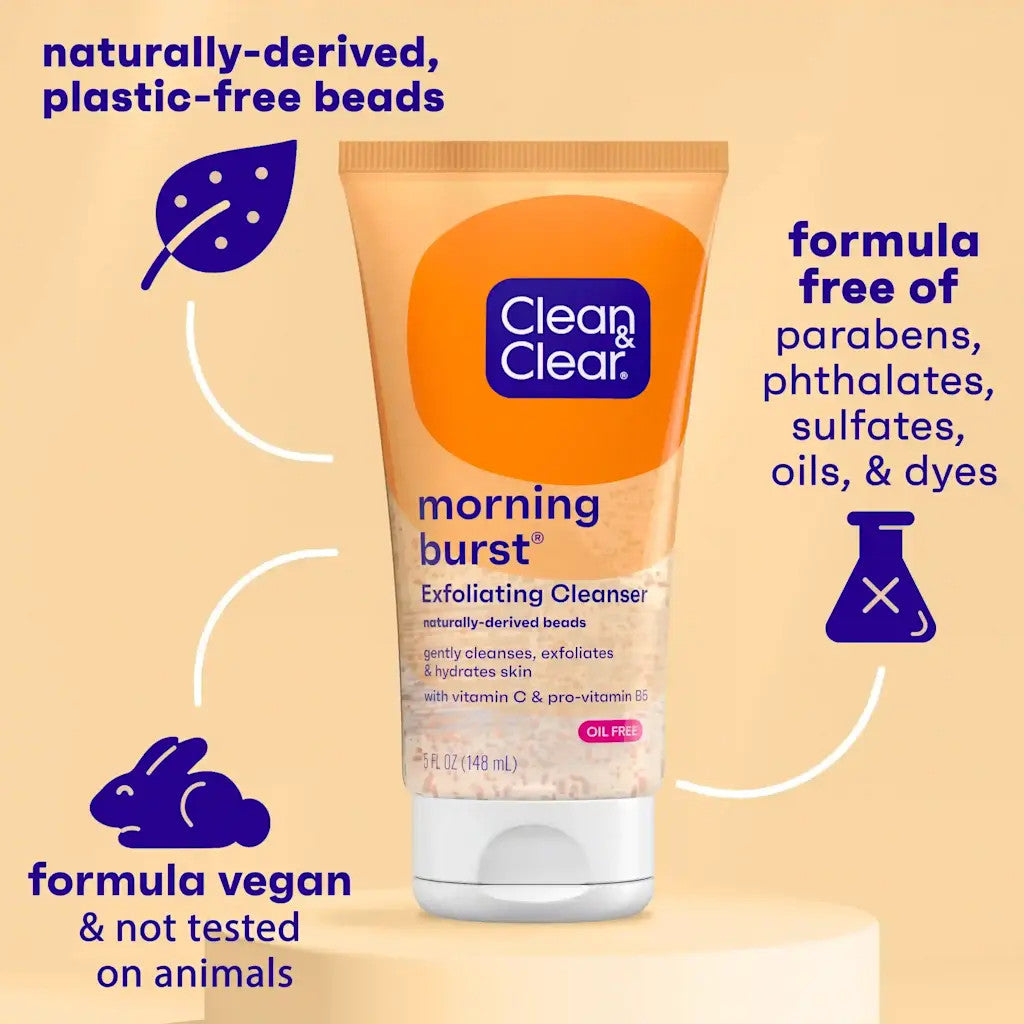 Clean&Clear Morning Burst Facial Scrub with Bursting Beads Oil-Free 5