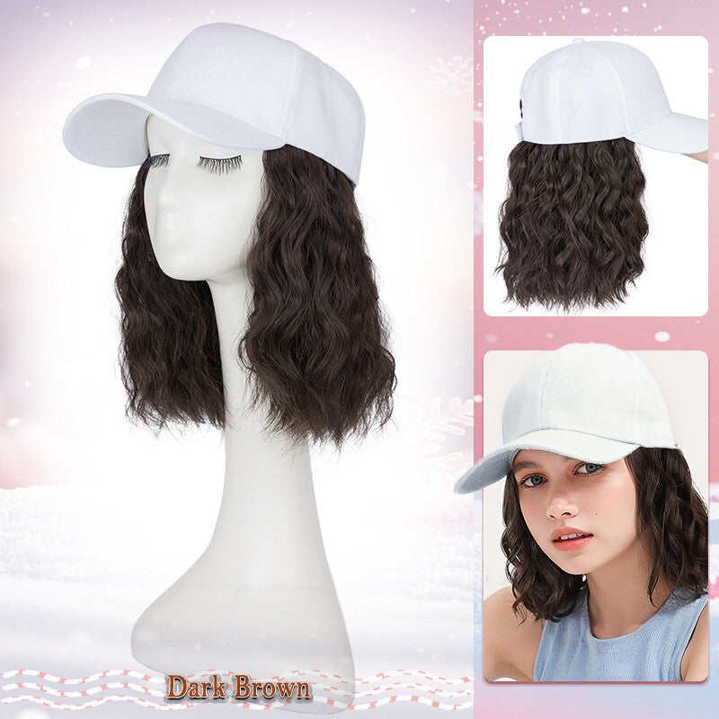 Adjustable Baseball Cap Wig with Hair Piece - Short Long Synthetic Hair