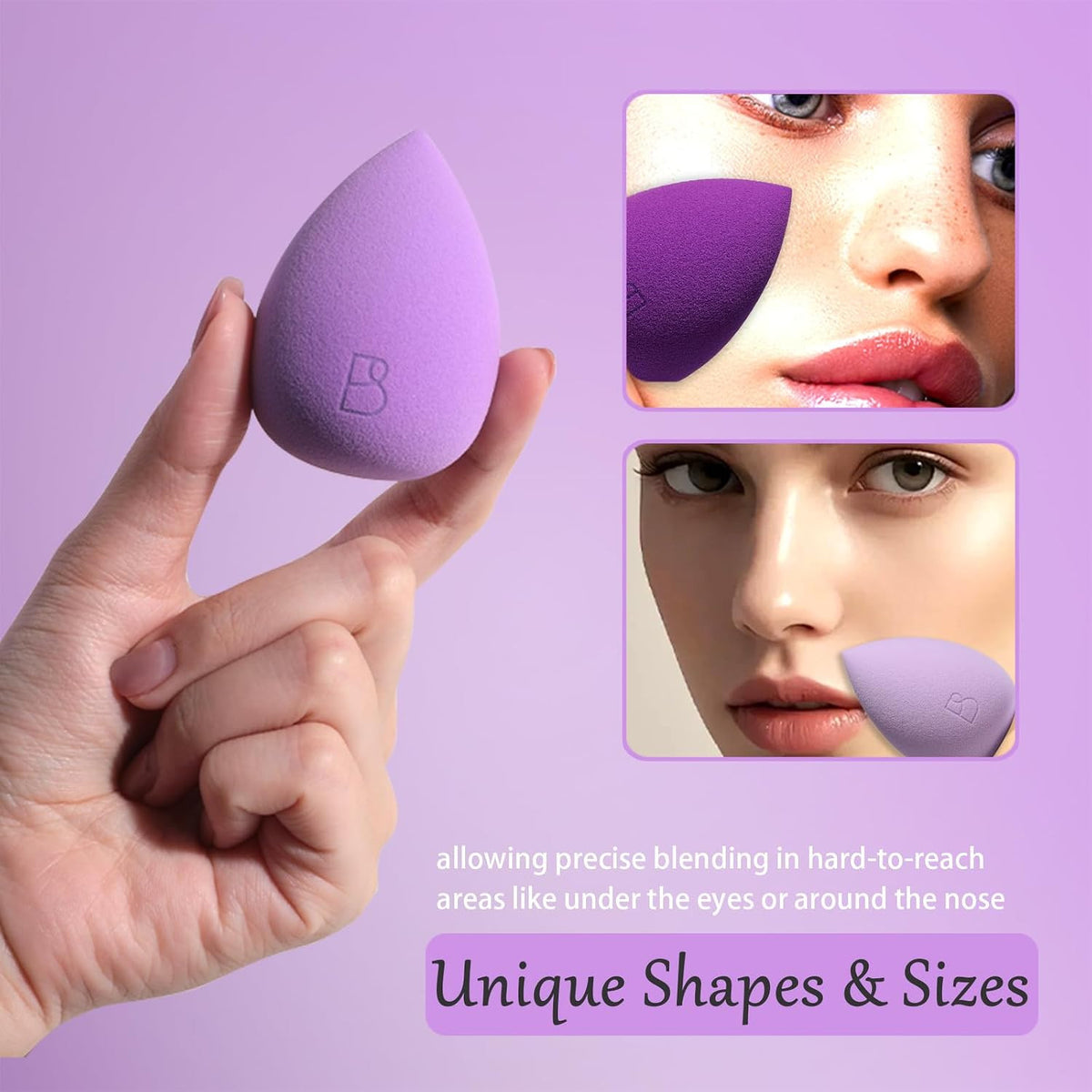 Makeup Sponge Set 6 Pcs for Foundation Powder and Blush Application