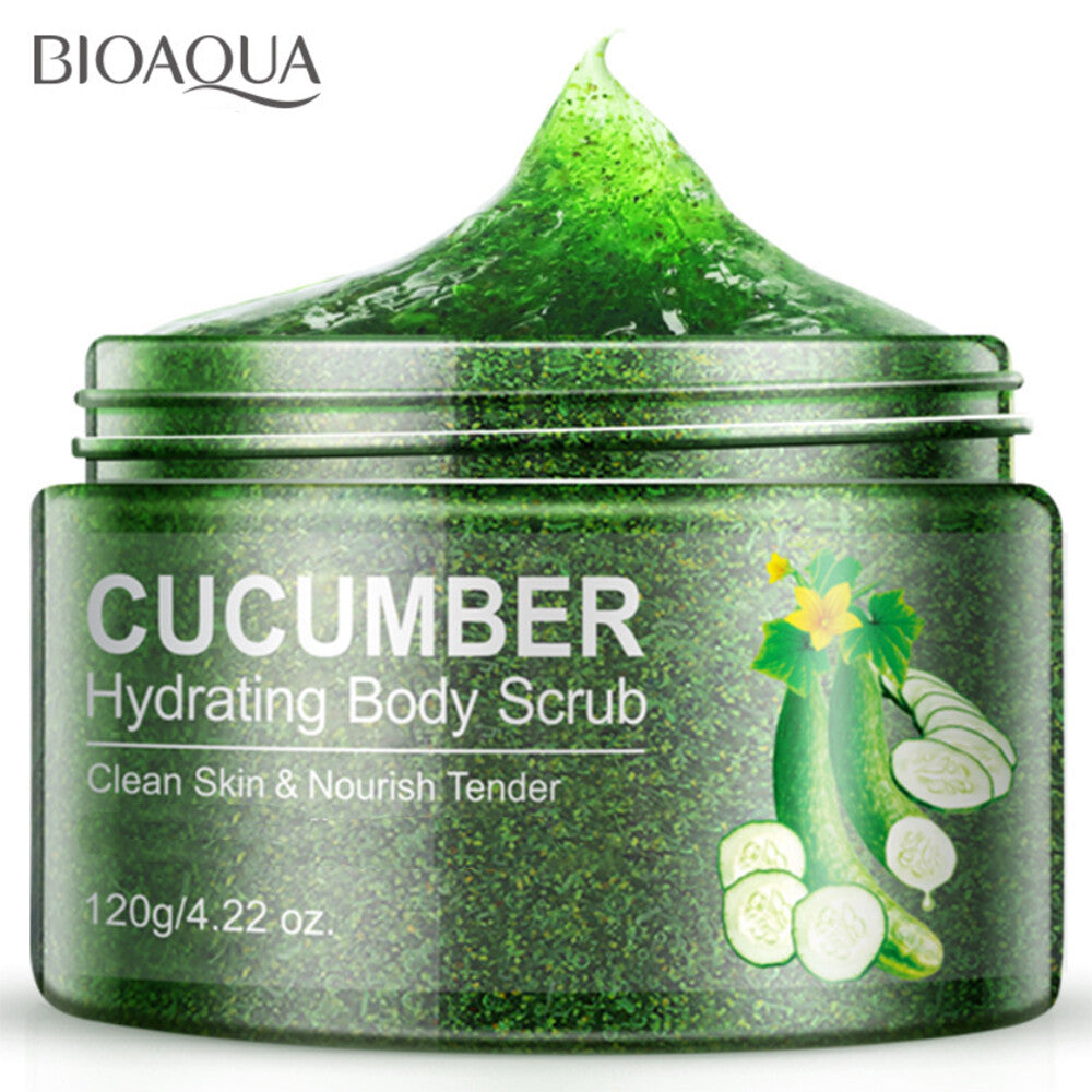Moisturizing Body Scrub with Shea Butter, Almond & Cucumber - 120g