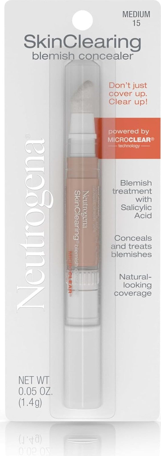 Neutrogena SkinClearing Blemish Concealer Face Makeup Medium 15 0.05 Oz