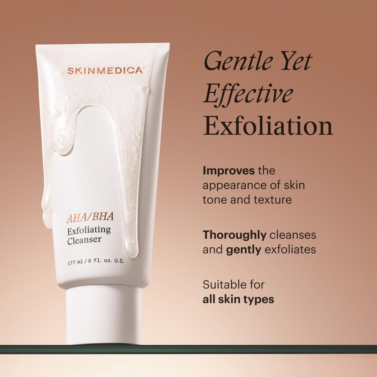 SkinMedica AHA/BHA Exfoliating Facial Cleanser 6oz - Gentle Skin Renewal
