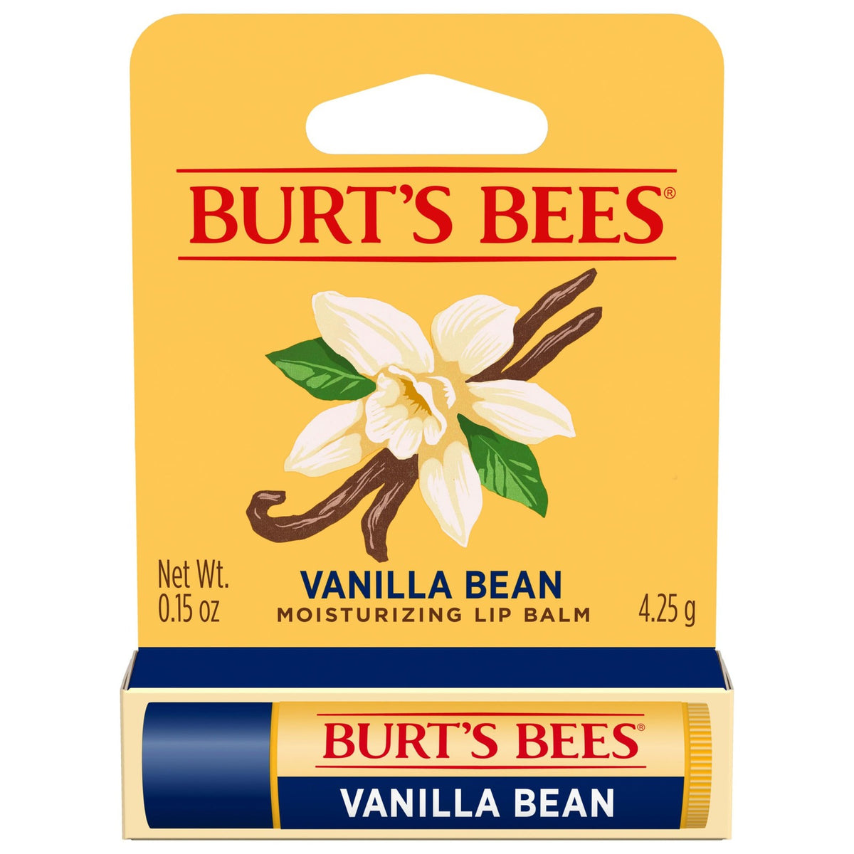 Vanilla Bean Lip Balm - Moisturizing Lip Moisturizer with Beeswax & Vitamin E