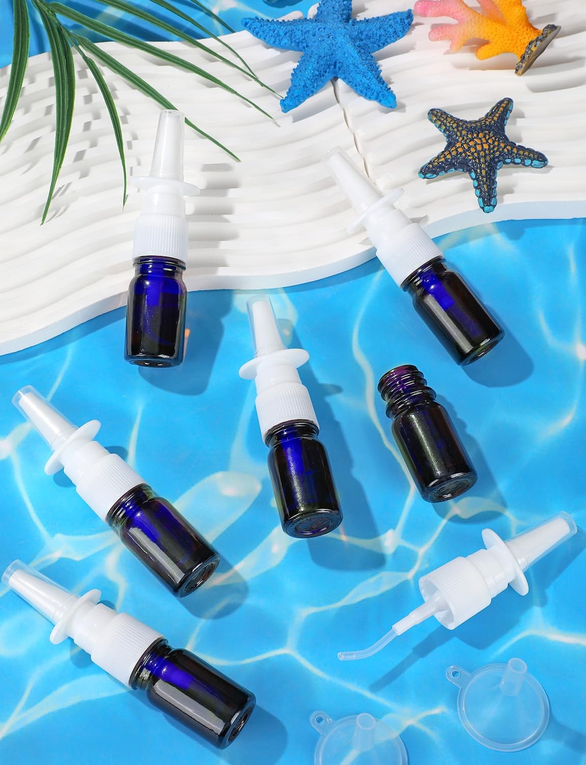 Reusable Glass Nasal Spray Bottle 5ml Fine Mist Travel Pack