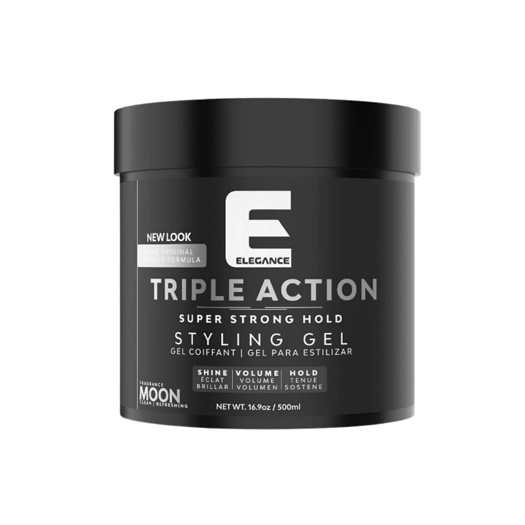Strong Hold Hair Styling Gel 8.45 OZ - Long-Lasting Shine & Volume