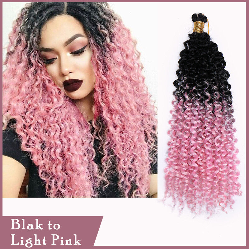 Deep Water Wave Braids Crochet Hair Extensions - Ombre & Curly Lengths