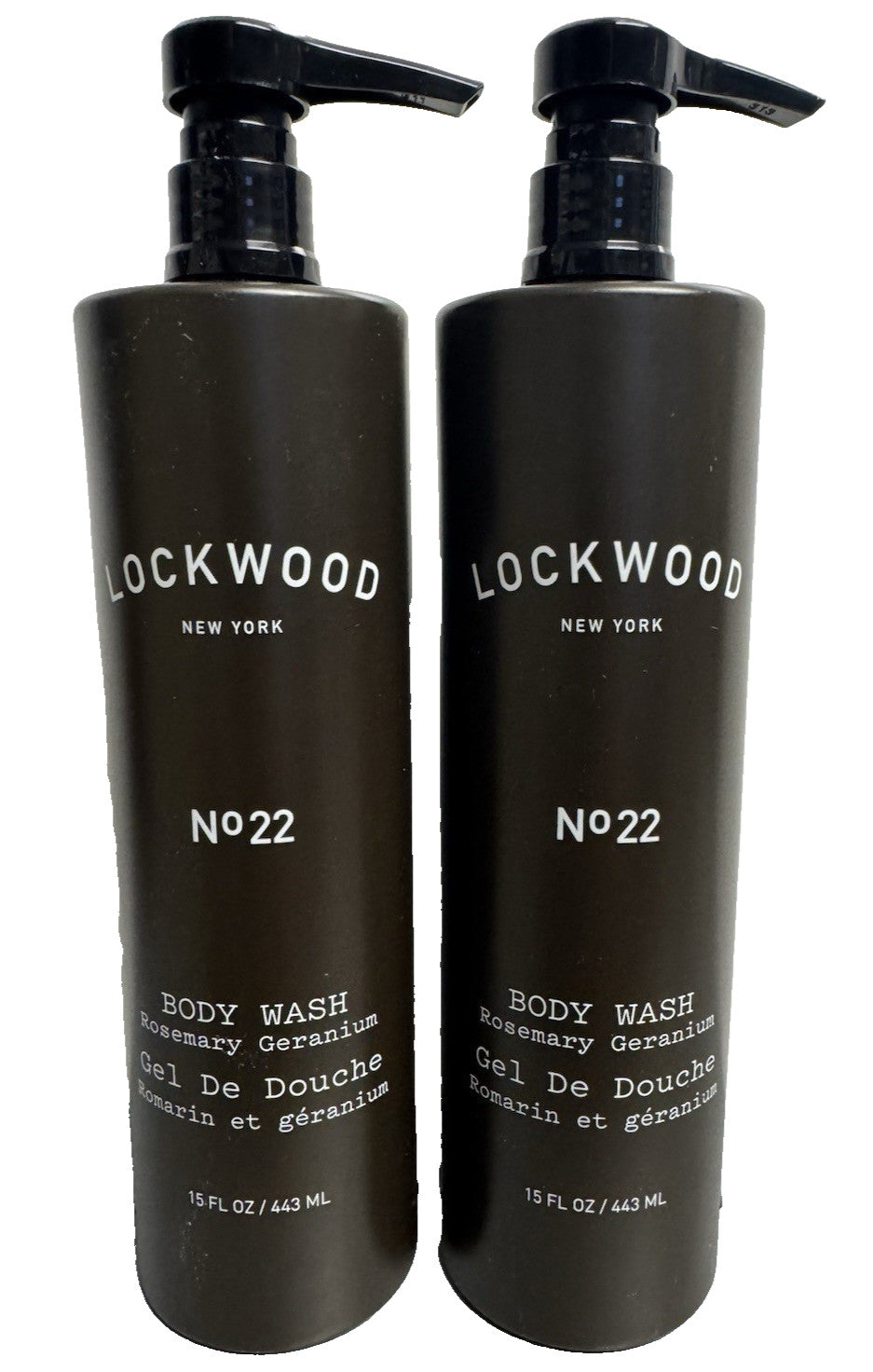 Lockwood New York Body Wash Rosemary Geranium Set - 2 x 15oz Bottles