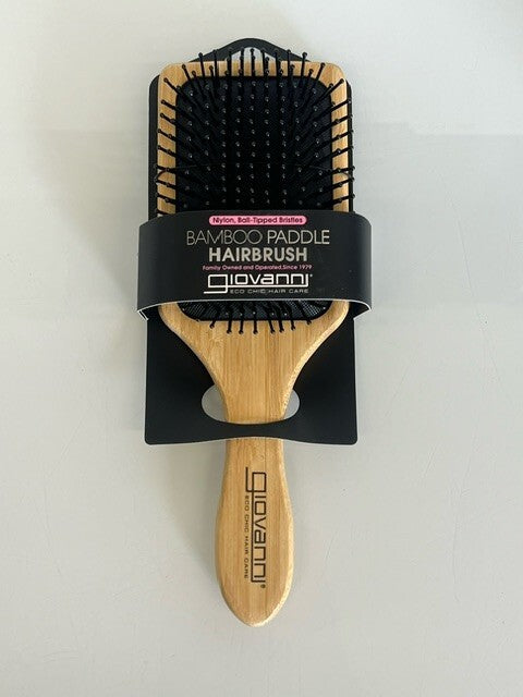 Giovanni Bamboo Paddle Hair Brush with Nylon Ball-Tipped Bristles