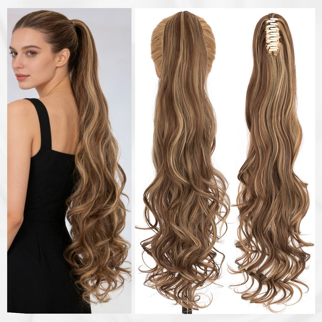 Ponytail Extensions Claw Clip-In Hairpieces for Curly & Straight Styles