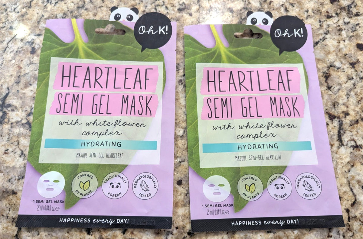 Heartleaf Semi Gel Hydrating Face Mask, 2 Pack