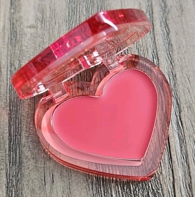 Moonslice Heart-Shaped Blush Cream Container Kiss Me Shade 0.1 oz
