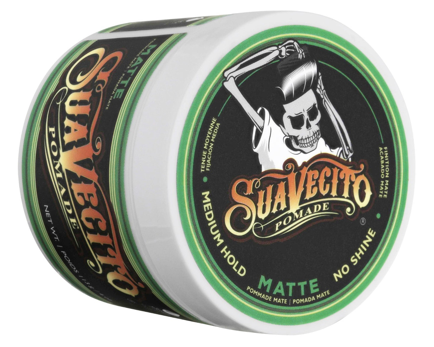 Suavecito Matte Hair Pomade 5-Pack 4 oz Cans - Strong Hold & Natural Finish