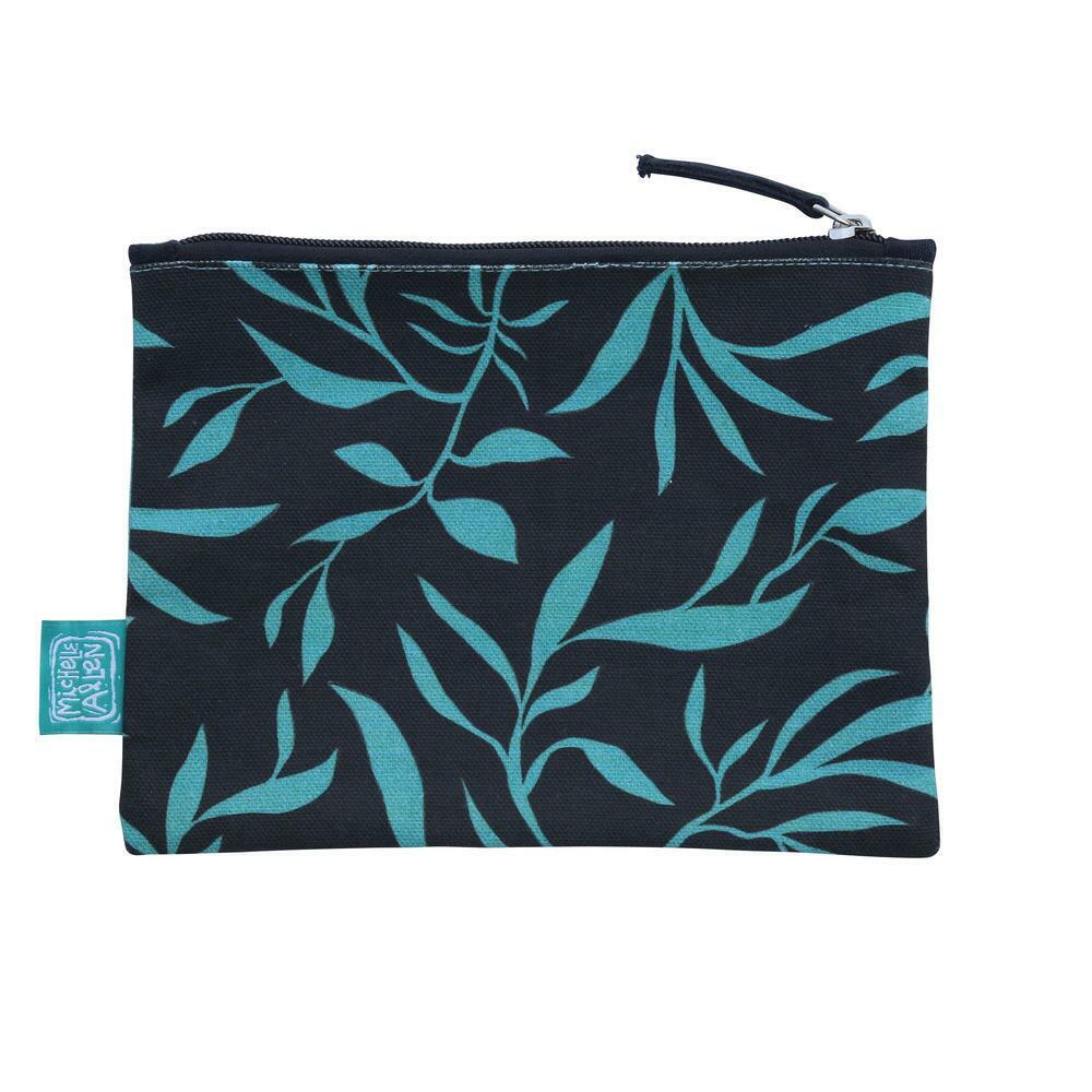 Cotton Canvas Zip Pouch - Red Fox Design Makeup and Trinket Bag