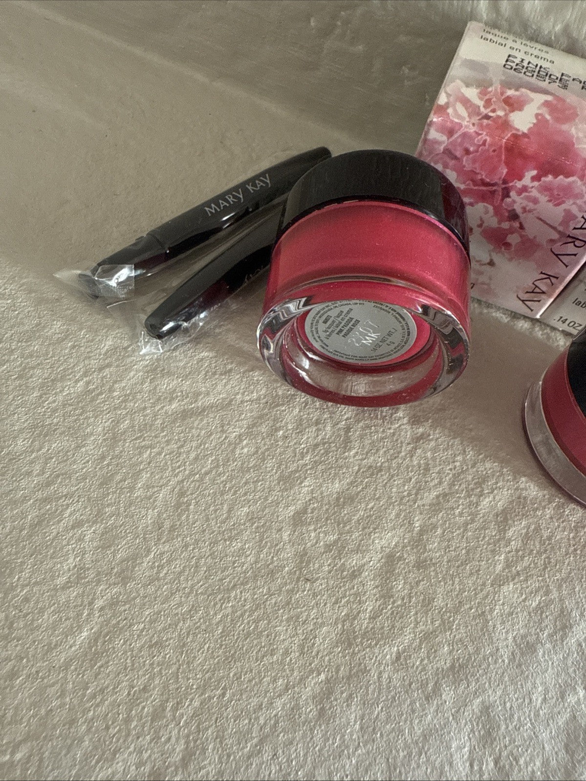 Mary Kay Lip Lacquer Pink Pagoda 2 Pack with Lip Brush - Lip Makeup Set