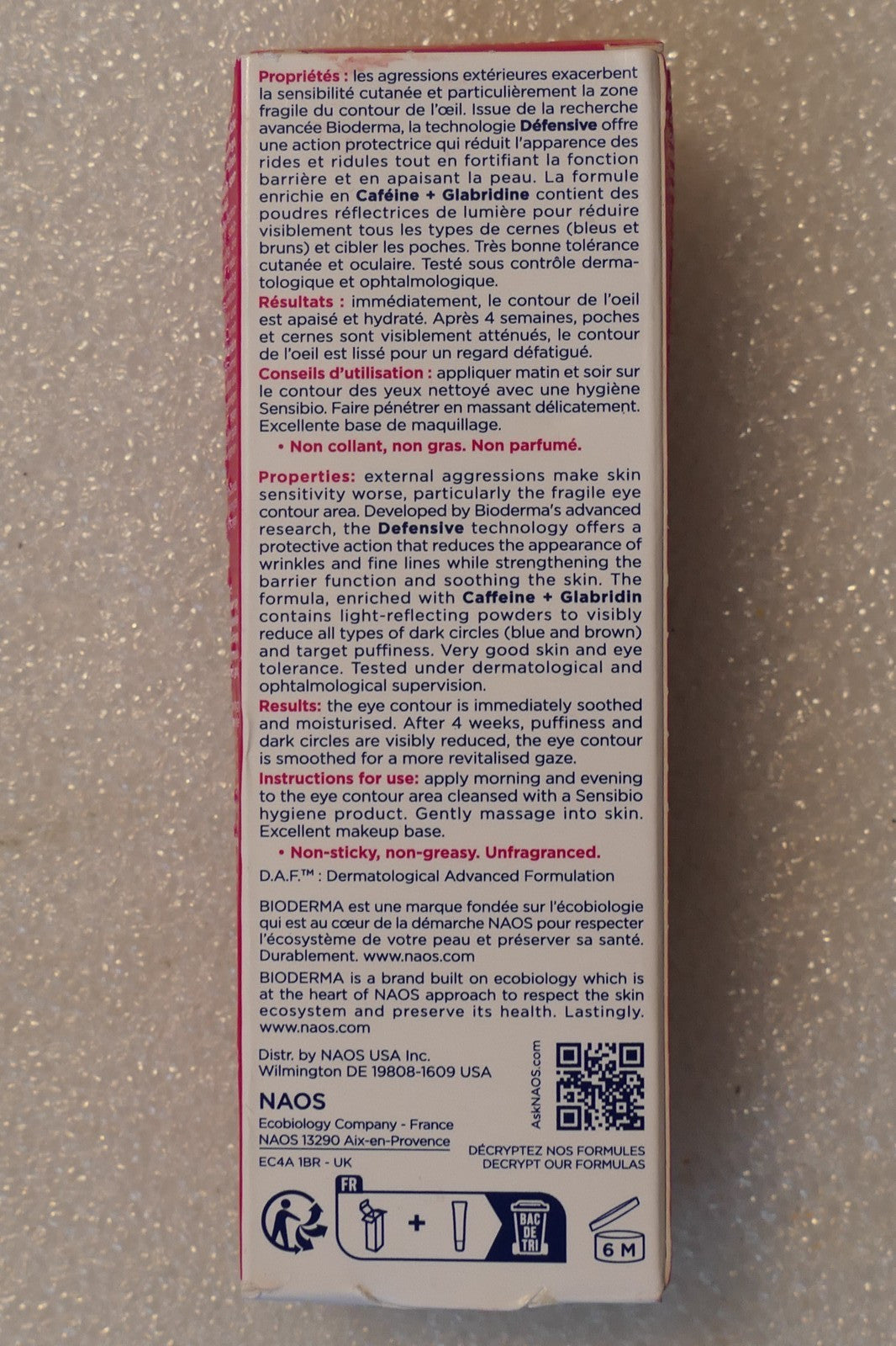 Moisturizing Eye Gel for Sensitive Skin - Reduces Fine Lines 0.5 oz