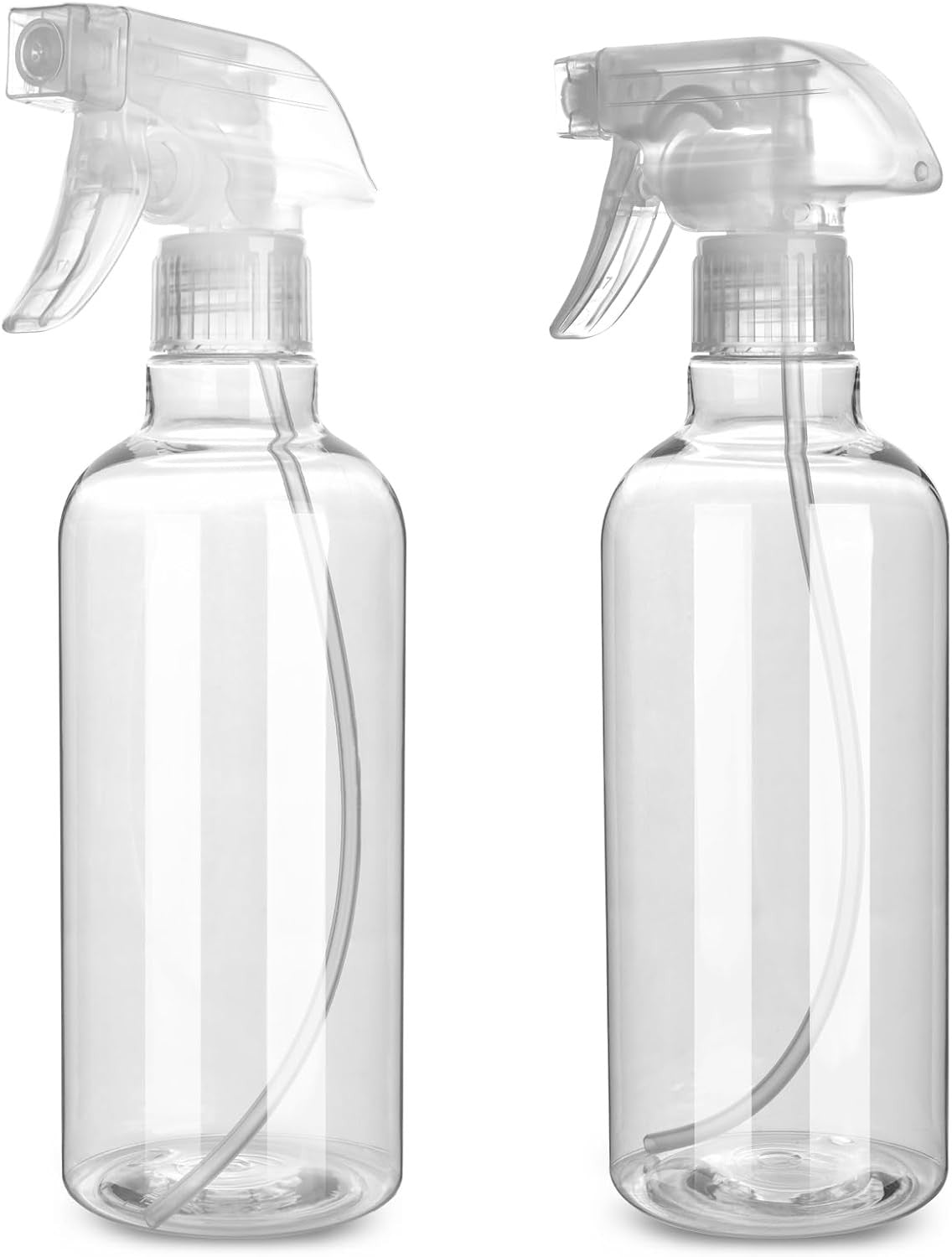 16.9oz Plastic Spray Bottles Set - Adjustable Nozzle for Cleaning & Gardening