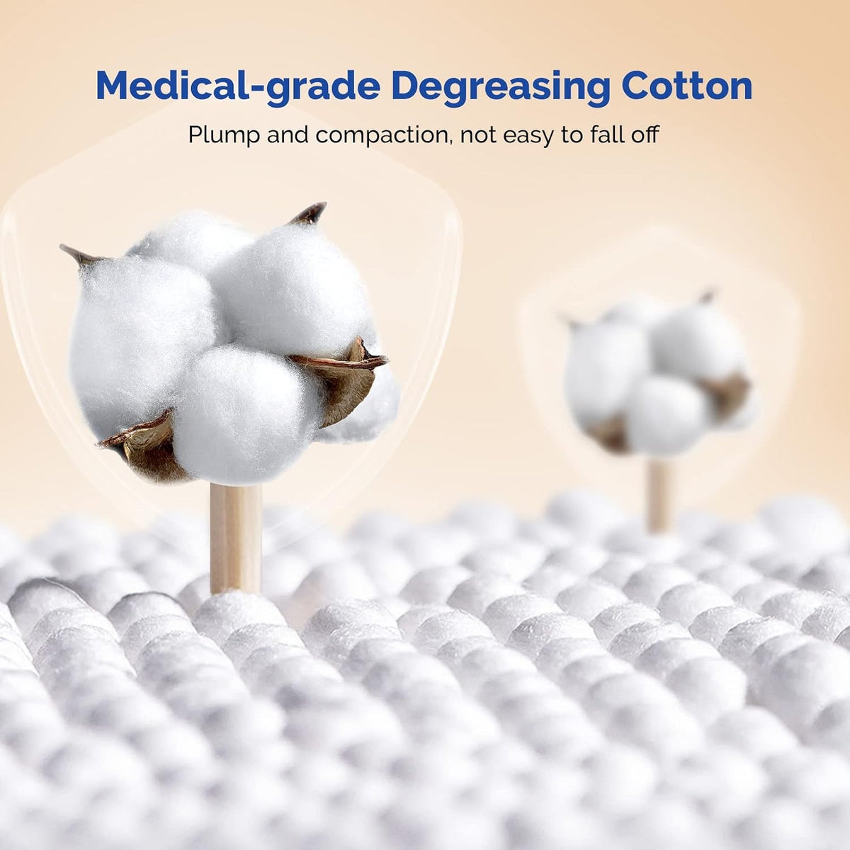Sterile Cotton Swabs 3 Inch Medical Wood Shaft Applicators - 200 Count