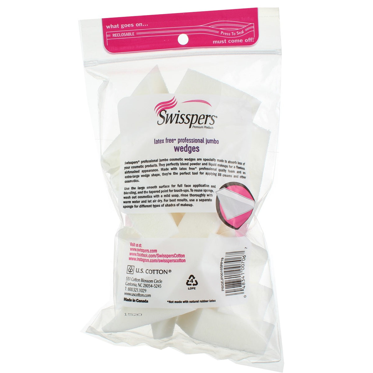 Jumbo Cosmetic Wedges Sponges - Latex-Free Makeup & Blending Tools - 16 Pack