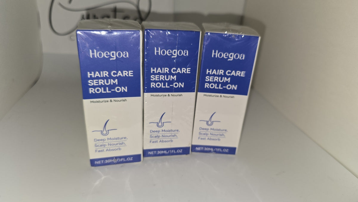 3 Pack Ginger Rosemary Hair Serum Roll-On for Scalp Moisturizing - 1 fl oz Each